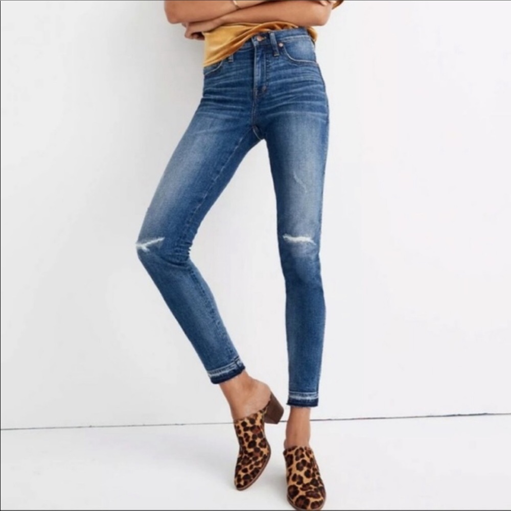 Madewell distressed skinny jeans!